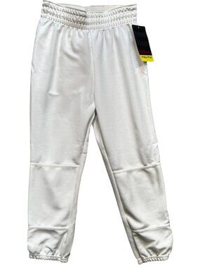 Wilson Youth Basic Classic Fit Pull-Up Baseball Pants Size Large White Solid